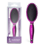 Buy Majestique Hair Straightener Brush | Bio-Friendly Detangling Hair Brush | Nylon Round-Tip Bristles Hair Comb | Comfortable and Styling - Purple 1 Pc - Purplle