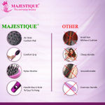 Buy Majestique Hair Straightener Brush | Bio-Friendly Detangling Hair Brush | Nylon Round-Tip Bristles Hair Comb | Comfortable and Styling - Purple 1 Pc - Purplle