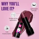 Buy Elle18 Color Pop Matte Lip Color, W14, Berry Tea, 4.3 gm - Purplle