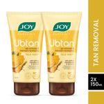 Buy Joy De Tan Ubtan Face Wash - Removes Tan, Dirt & Blemishes For a Naturally Glowing Skin (150 ml x 2) | Enriched with Turmeric, Saffron & Rose Water | Suitable for All Skin Types - Purplle