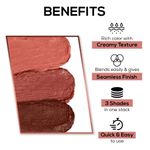 Buy Renee Glam Stack 3-In-1 Lip & Cheek Tint - Nude 4.5 gm, 3 Shades in 1, Rich Creamy Natural Seamless Finish, Smooth & Blendable Formula, Travel Friendly, Quick & Easy to Use - Purplle