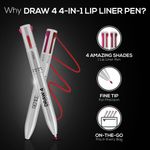 Buy RENEE Draw 4 4-IN-1 Lip Liner, Four Shades Pinks, Brown, Nude & Red In One Pen, Highly Pigmented, Rich Texture, Matte Finish, One-swipe Application & Travel-friendly 4 gm - Purplle