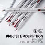 Buy RENEE Draw 4 4-IN-1 Lip Liner, Four Shades Pinks, Brown, Nude & Red In One Pen, Highly Pigmented, Rich Texture, Matte Finish, One-swipe Application & Travel-friendly 4 gm - Purplle