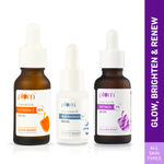 Buy Plum Glow, Bright & Renew Serum Trio - 15% Vitamin C + 10% Niacinamide + 1% Retinol Serum - Combo of 3 - Purplle
