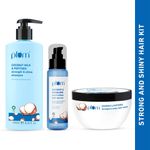 Buy Plum Coconut Milk & Peptides Shampoo, Mask & Serum Combo For Strong & Shiny Hair - Purplle