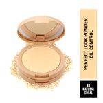 Buy Matt look Perfect look Powder 2 in 1 Formula Oil Control, Powder + Base Concealer, Face Makeup, Natural (20gm) - Purplle