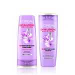 Buy L'Oreal Paris Hyaluron Moisture Hair Care Duo 2 (Hyaluron Moisture 72H Moisture Shampoo (340 ml), Hyaluron Moisture 72H Moisture Conditioner (180 ml)) - Purplle