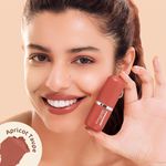 Buy Mamaearth Creamy Matte Long Stay Lipstick with Murumuru Butter and Vitamin E for 8-Hour Long Stay (Flakeproof & Non-Drying | Intense Color Payoff) Apricot Taupe - 4.2 gm - Purplle