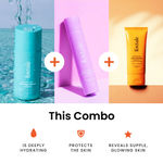 Buy FoxTale Daily Glow Ritual Trio - Hydrating Cleanser (100 ml) + Brightening SPF 50 Sunscreen (50 ml) + Ceramide Moisturizer (50 ml) - Purplle