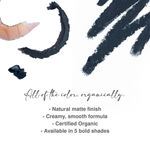 Buy Juicy Chemistry Organic Kajal, Intense Matte Finish, One-stroke application - Certified Organic (1.14 gm ) Raven KJ01 - Purplle