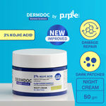 Buy DERMDOC by Purplle 2% Kojic Acid Glow Fusion Formula Night Cream with Niacinamide & Alpha Arbutin for Skin Brightening (50 gm) | Skin Brightening Face Cream I Night Cream I Kojic Acid Brightening Cream I Glowing Skin - Purplle
