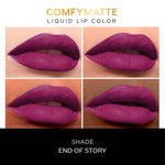 Buy FACES CANADA Comfy Matte Liquid Lipstick - End Of Story, 3 ml | Comfortable 10HR Longstay | Intense Matte Color | Almond Oil & Vitamin E Infused | Super Smooth | No Dryness | No Alcohol - Purplle