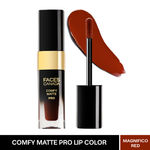 Buy FACES CANADA Comfy Matte Pro Liquid Lipstick - Magnifico Red 01, 5.5 ml | 10HR Longstay | Intense Color | Macadamia Oil & Olive Butter Infused | Lightweight Super Smooth | No Dryness | No Alcohol - Purplle