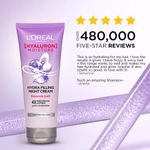 Buy L'Oreal Paris Hyaluron Moisture Hydra Filling Night Cream | Leave In Hair Cream with Hyaluronic Acid | For Dry & Dehydrated Hair | Adds Shine & bounce 180 ml - Purplle