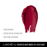 Buy Lakme 9 To 5 Weightless Matte Mousse Lip & Cheek Color - Rosy Plum (9 gm) - Purplle