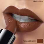 Buy Faces Canada Weightless Creme Lipstick |Jojoba and Almond Oil enriched | Highly pigmented | Smooth One Stroke Color | Natural Brown 4 gm - Purplle