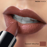 Buy Faces Canada Weightless Creme Lipstick |Jojoba and Almond Oil enriched | Highly pigmented | Smooth One Stroke Color | Sweet Mocha 4 gm - Purplle