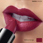 Buy Faces Canada Weightless Creme Lipstick |Jojoba and Almond Oil enriched | Highly pigmented | Smooth One Stroke Color | Wine Drop 4 gm - Purplle