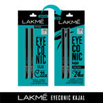 Buy Lakme Eyeconic Kajal| Black - Twin Pack| 0.35 gm + 0.35 gm | Smudgeproof |Waterproof | Lasts upto 24 Hrs - Purplle