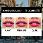 Buy Maybelline New York Color Sensational Creamy Matte Lipstick, 630 Flaming Fuchsia (3.9 gm) - Purplle