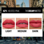 Buy Maybelline New York Color Sensational Creamy Matte Lipstick, 671 Heated Pink (3.9 gm) - Purplle