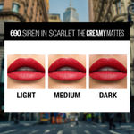 Buy Maybelline New York Color Sensational Creamy Matte Lipstick - Siren In Scarlet 690 (3.9 gm) - Purplle