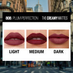 Buy Maybelline New York Color Sensational Creamy Matte Lipstick, 808 Plum Perfection (3.9 gm) - Purplle