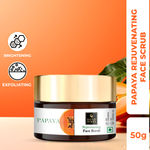 Buy Good Vibes Papaya Rejuvenating Face Scrub | Cleansing, Moisturizing | With Almond Oil | No Parabens, No Sulphates, No Mineral Oil (50 gm) - Purplle