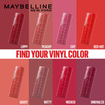 Buy Maybelline Superstay Vinyl Ink Liquid Lipstick, Peachy | High Shine That Lasts for 16 HRs | Enriched With Vitamin E & Aloe 4.2 ml - Purplle