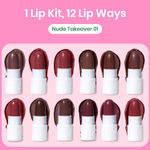 Buy NY Bae 12 In 1 Mini Lip Kit Set (14.4 gm) | Brown & Nude Lipstick | Lip Crayon | Lip & Cheek Tint | Lipstick Pallete| Makeup Kit | Lip Kit | Blush - Nude Takeover 01 - Purplle