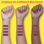 Buy NY Bae 4 IN 1 Lip Play Liquid Lipstick - Nude Tease (4 ml) | Matte Lips | Super Pigmented | Multi-Use | Nude & Brown Shades | Travel Kit - Purplle