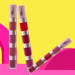 Buy NY Bae 4 IN 1 Lip Play Liquid Lipstick - Nude Tease (4 ml) | Matte Lips | Super Pigmented | Multi-Use | Nude & Brown Shades | Travel Kit - Purplle