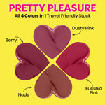 Buy NY Bae 4 IN 1 Lip Play Liquid Lipstick - Pretty Pleasure (4 ml) | Matte Lips | Super Pigmented | Multi-Use | Pink & Brown Shades | Travel Kit - Purplle