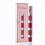 Buy NY Bae 4 IN 1 Lip Play Liquid Lipstick - Pretty Pleasure (4 ml) | Matte Lips | Super Pigmented | Multi-Use | Pink & Brown Shades | Travel Kit - Purplle