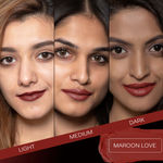 Buy FACES CANADA Weightless Matte Lipstick - Maroon Love 06, 4.5 gm | High Pigment | Smooth One Stroke Glide | Moisturizes & Hydrates Lips | Vitamin E, Jojoba & Almond Oil - Purplle
