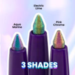 Buy NY Bae Holographic Gel Eyeliner - Electric Lime 03 | Kajal | Waterproof Eyeliner | Long Lasting | Eyeshadow | Pen Eyeliner | Neon Green Blue Eyeliner | Eye Makep (0.25 gm) - Purplle