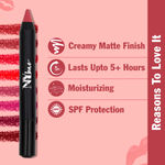 Buy NY Bae Mets Matte Lip Crayon | Creamy Matte Finish | Moisurizing | Satin Texture | Multipurpose Lipstick | Lip & Cheek Crayon | Bad Guy's Choice 4 (2.8 gm) - Purplle