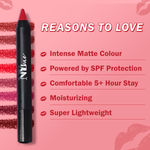 Buy NY Bae Mets Matte Lip Crayon - Moody Mauve 42 (2.8 gm) | Creamy Matte Finish | Moisturizing | SPF Protection - Purplle