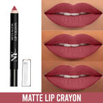 Buy NY Bae Mets Matte Lip Crayon | Satin Texture | Nude Brown | Enriched with Vitamin E - The Emergency Hacker 13 (2.8 gm) - Purplle