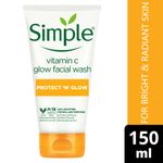 Buy Simple Protect N Glow Vitamin C Facial Wash, 150 ml - Purplle