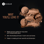 Buy SUGAR Cosmetics - Contour De Force - Mini Bronzer - 02 Woody Wonder (Warm Brown Bronzer) - Lightweight, Contour Bronzer with Matte Finish - Purplle