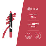 Buy SUGAR Cosmetics Matte as Hell Crayon Lipsticks for Women | Lasts Up To 8+ Hours | Lip Crayon with Sharpener | 2.5 gm - 05 Rose Dawson - Purplle