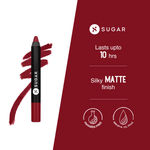 Buy SUGAR Cosmetics Matte as Hell Crayon Lipsticks for Women | Lasts Up To 8+ Hours | Lip Crayon with Sharpener | 2.8 gm - 12 Baby Houseman - Purplle