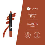 Buy SUGAR Cosmetics Matte as Hell Crayon Lipsticks for Women | Lasts Up To 8+ Hours | Lip Crayon with Sharpener | 2.8 gm - 16 Claire Underwood - Purplle