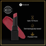 Buy SUGAR Cosmetics Nothing Else Matter Longwear Lipstick for Women | Lasts Up To 8+ Hours| Enriched with Vitamin E | 100% Vegan | 3.2 gm - 02 Red Rush - Purplle
