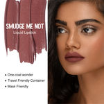 Buy SUGAR Cosmetics Smudge Me Not Liquid Lipsticks for Women | Transferproof & Waterproof | Lasts 12+ Hours | Matte Lipstick | 4.5ml - 14 Teak Mystique (Warm Brown) - Purplle