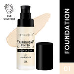 Buy Swiss Beauty Airbrush Finish Full Coverage Foundation Shell White (30 ml) - Purplle