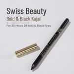 Buy Swiss Beauty Bold & Black Kajal - Black 1.2 gm - Purplle