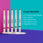 Buy Swiss Beauty CRAZE Duo Lipstick | Non-transfer Lip Colour | 2-in-1 Lip Colour with Satin Matte Finish | 2 Shades in 1 Lipstick | Long-lasting lipstick 04 Terrafic Pink - 2 gm - Purplle