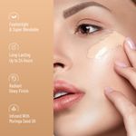 Buy Swiss Beauty Studio Finish Full Coverage Foundation - STAND BEIGE - 6 - 30 ml - Purplle
